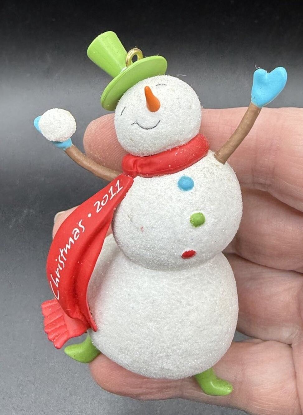 Hallmark Ornament Let It Snow Snowman Special Edition Repaint No Box -LO27